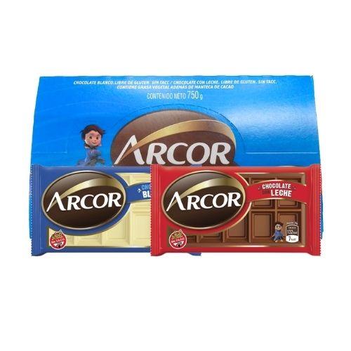Chocolate ARCOR Surtido x 25grs (15 Blancos + 15 Negros)